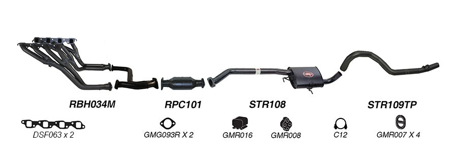 Redback Exhaust System to suit Holden Commodore (01/1991 - 1995)