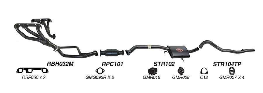 Redback Exhaust System to suit Holden Commodore (08/1988 - 04/1995), Calais (01/1988 - 1995)