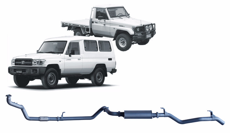 Redback Extreme Duty Exhaust to suit Toyota Landcruiser 78 Series (01/1990 - 01/2007), Toyota Landcruiser 75 Series (03/1990 - 11/1999)