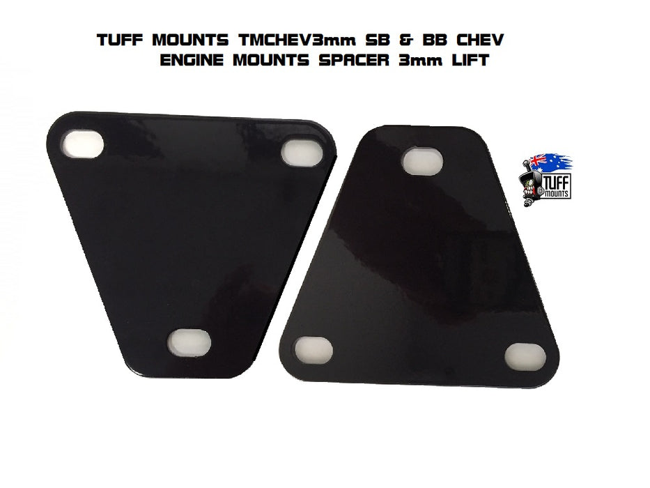 TUFF MOUNTS SB & BB CHEV ENGINE MOUNT SPACER 5mm