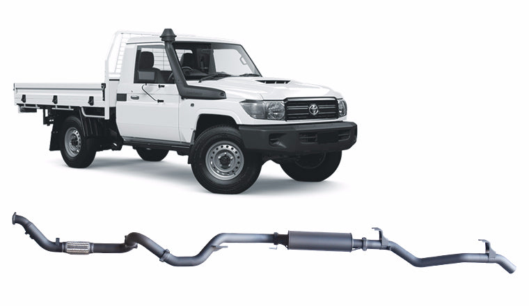 Redback Extreme Duty Exhaust to suit Toyota Landcruiser 79 Series Single Cab (03/2007 - 10/2016)